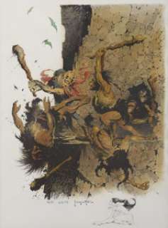 Frank Frazetta Hand Colored/Remarqued/Signed Buck Rogers Famous Funnies Print #34/50 (Russ Cochran, 1972). This -