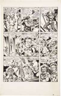 Paul Gustavson The Jester Page Original Art (1974). Rookie cop Chuck Lane had an ancestor who inspired -