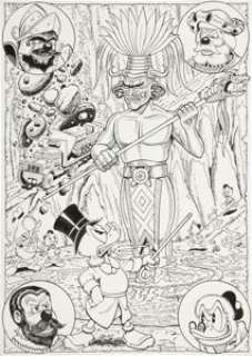 Don Rosa Picsou Magazine #318 Uncle Scrooge Illustration Original Art (1998). Originally drawn for the -