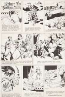Hal Foster Prince Valiant Sunday Comic Strip #998 Original Art dated 3-25-56 (King Features Syndicate, 1956). - | Heritage