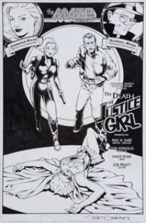 Gene Gonzales and David Rowe The Maze Agency #1 Splash page 1 Original Art (Caliber Press, 1997). -