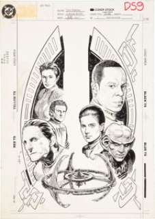 Jerome Moore Star Trek: Deep Space Nine #1 Cover Original Art (Malibu, 1993). Stellar cover illustration for -