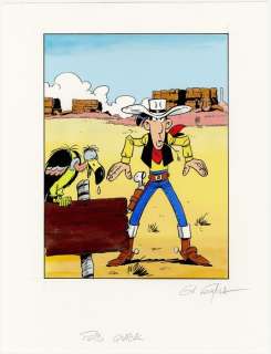 Formosa | Formosa, Gil - Illustration originale couleur - Lucky Luke - Pub Quick - (1996) | Catawiki