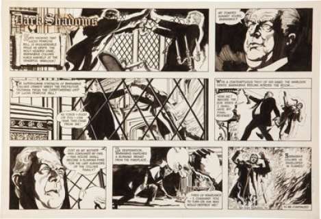 Ken Bald Dark Shadows Sunday Comic Strip Original Art dated 4-25-71 (King Features Syndicate, NEA/Dan Curtis -