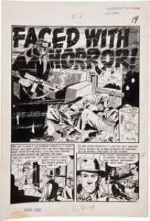Wally Wood Crime SuspenStories #3 Complete 6-page Story "Faced With Horror" Original Art (EC, 1951). - | Heritage