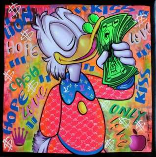 Gabriel Brisan | Uncle Scrooge - What a great smell - 50 x 50 cm - Acrylic on Canvas | Catawiki
