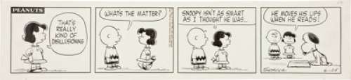 Charles Schulz Peanuts Daily Comic Strip Original Art dated 6-25-60 (United Feature Syndicate, 1960). As every - | Heritage