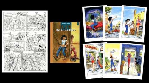 Bosschaert, Jan | Bosschaert, Jan - Originele pagina + luxe album + 6x ex-libris - Sam - Dubbel en dwars - (2022) | Catawiki