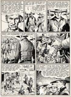 John Severin Two-Fisted Tales #38 "Stampede" Page 7 Original Art (EC, 1954). Black Jack Slaughter has - | Heritage