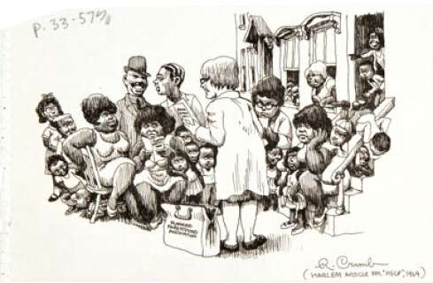 Robert Crumb Help! #22 "Harlem Sketchbook" Illustration Original Art (Warren Publishing, 1965). -