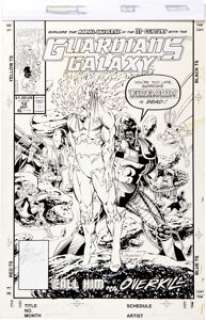 Jim Valentino and Art Thibert Guardians of the Galaxy #12 Cover Original Art (Marvel, 1991). This slam-bang yarn, -