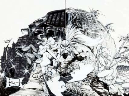 Sam Kieth The Maxx and Jungle Queen Double-Page Pin-Up Illustration Original Art (c. 1993). Best known for his work on -