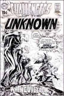 Nick Cardy Challengers of the Unknown #71 Cover Original Art (DC, 1969). Things take a turn to the supernatural, in -