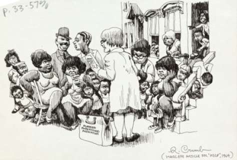Robert Crumb Help! #22 "Harlem Sketchbook" Illustration Original Art (Warren Publishing, 1965). Robert -