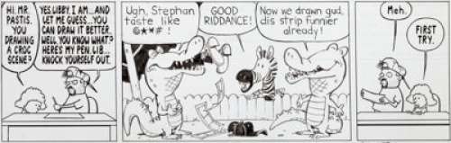 Bill Watterson and Stephan Pastis Pearls Before Swine Daily Comic Strip Original Art dated 6-4-2014 (Universal - | Heritage
