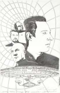 Joe Corroney Star Trek The Next Generation: The Space Between #5 Cover Original Art (IDW, 2007). Data, -
