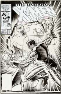 John Romita Jr. and P. Craig Russell Uncanny X-Men #209 Cover Colossus Original Art (Marvel, 1986). Peter -