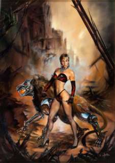 Julie Bell Heavy Metal September-1992 Cover Painting Original Art (Metal Mammoth, 1992). Celebrated master -