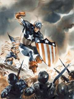 Ray Lago The Golden Age of Marvel Comics #1 Unused Cover Original Art (Marvel, 1997). Captain America, -