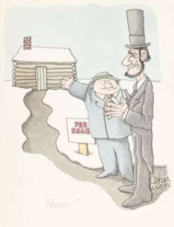 Gahan Wilson Playboy Gag Illustration Original Art (undated). It‘s every good real estate salesman‘s credo -