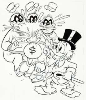 Jack Manning and Bill Wright Uncle Scrooge #182 Cover Original Art (Gold Key, 1981). The Beagle Boys get a -