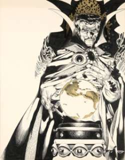 Michael Golden Doctor Strange Portfolio Envelope Cover Original Art (SQ Publications/Marvel, 1983). A huge - | Heritage