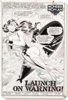 Don Heck and Rick Magyar Wonder Woman #320 Story Pages 1-2, and Splash Page 3 Original Art (DC, 1984). Three -