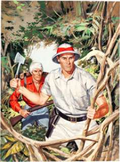 Paul Norris (attributed) Jungle Jim #7 Cover Painting Original Art (Dell, 1958). This great image features -