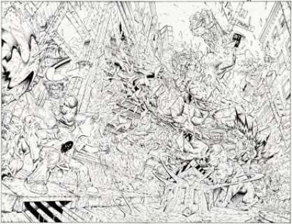 Stephen Platt Prophet #5 Wraparound Cover Original Art (Image, 1996). Prophet battles Cyber Assassin on -