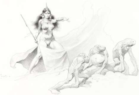 Frank Frazetta Frazetta: Illustrations Arcanum Illustration Original Art (Verotik Publications,1994). Pure -
