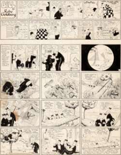 Rube Goldberg Boob McNutt and Bill Topper Sunday Comic Strip Original Art dated 1-18-31 (Star Co. Syndicate, 1932). - | Heritage
