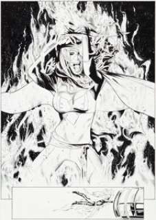 Greg Land and Matt Ryan X-Men: Phoenix - Endsong #4 Story Page 16 Original Art (Marvel, 2005)....