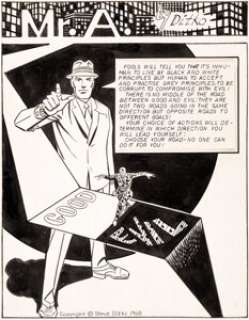 Steve Ditko Eon Fanzine #3 Mr. A Splash Page Illustration Original Art (Robert Gustaveson, 1969).... | Heritage