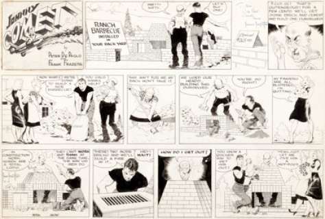 Frank Frazetta Johnny Comet Sunday Comic Strip Original Art dated 12-7-52 (McNaught Syndicate, 1952)....
