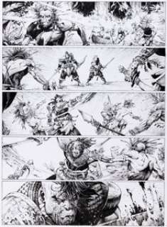  - Anthony Jean Conan Le Cimmérien Tome 3 Â« Au-delÃ  de la Rivière Noire Â» Planche 28 (Glénat, 2018)....