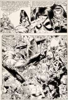 Michael Golden and Armando Gil Avengers Annual #10 Story Page 7 First Appearance of Rogue Original Art (Marvel, 19... | Heritage