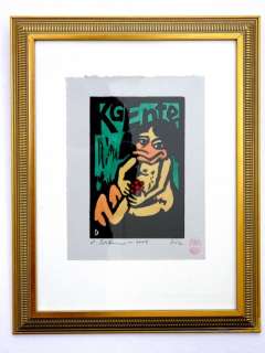 Prof. Volker Schönwart | Donald Duck - Nach Erich Heckel (nach Künstlergruppe Die Brücke): KG Ente - original framed Duckomenta exhibit - (2008) | Catawiki