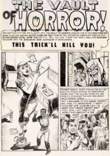 George Evans and Jack Kamen Tales from the Crypt #33 Complete 7-Page Story "This Trick‘ll Kill You!" Original Art ... (Total: 7 Original Art)