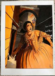 Reculé, Henri | Reculé, Henri - Dessin original couleur - Le Crépuscule des Anges T1 - Poppéa - (1998) | Catawiki