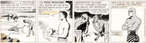 Wilson McCoy The Phantom Daily Comic Strip Original Art Consecutive Group of 5 (King Features Syndicate, -