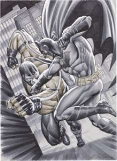 Marco Santucci Batman and Bane Illustration Originale (2017)....