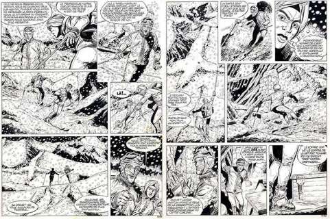 Paape, Eddy | LUC ORIENT Double planche originale à l’encre de chine n°3 | Cornette de St Cyr