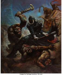 Simon Bisley - Death Dealer Painting Original Art (1996-2007)....