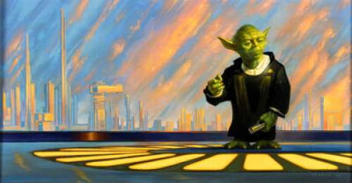 Donato Giancola - Yoda Painting Original Art (1998). - ...