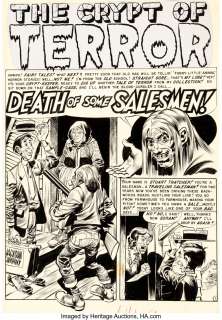 Davis, Jack - Jack Davis Haunt of Fear #15 Complete 7-Page Story "Death of Some Salesmen!" Original Art (EC, 1952)....