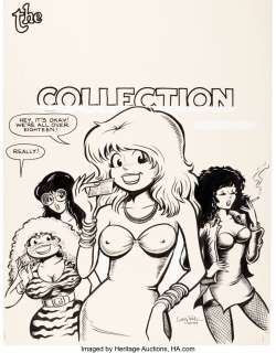 Welz, Larry - Larry Welz The Cherry Collection #1 Trade Paperback Cover Original Art (Last Gasp, 1990)....