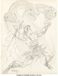 Steranko, Jim | Jim Steranko Fantastic Fanzine #11 "Talon" Barbarian Illustration Original Art (Fantagraphics, 1970).... | Heritage