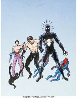 Marvel Artist - John Stokes Spider-Man Comic #632 Pre-Venom/Symbiote Costume Cover Original Art (Marvel UK, 1985)....