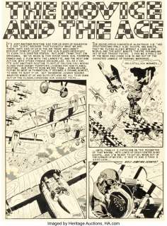 Wood, Wally | Wally Wood Aces High #4 Complete 6-Page Story "The Novice and the Ace" Original Art (EC, 1955).... (Total: 6 Original Art) | Heritage