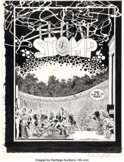 Shelton, Gilbert - Gilbert Shelton Tribal Stomp Concert Program Cover with Fabulous Furry Freak Bros. Characters Original... (Total: 2 Original Art)